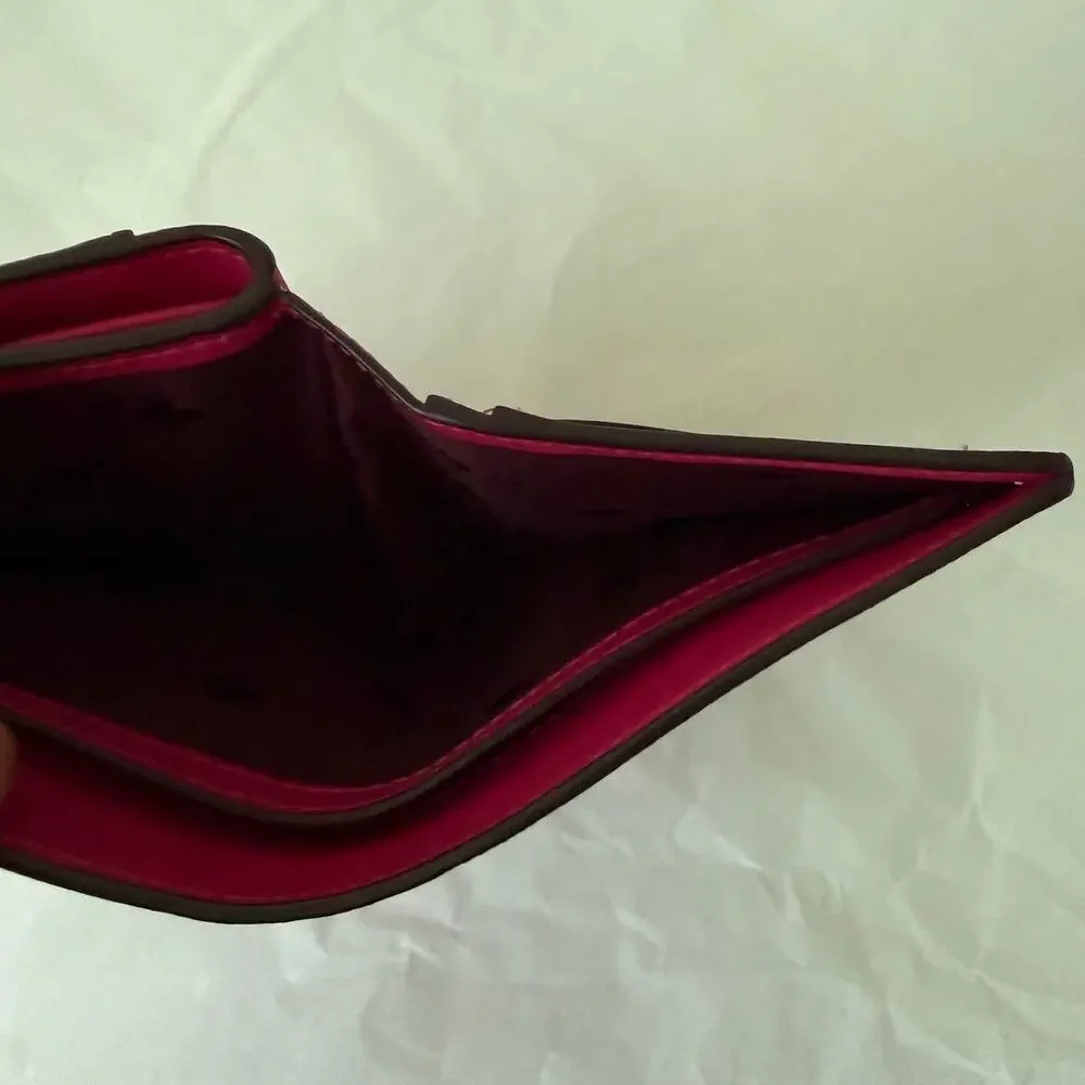 Kate Spade Staci Medium Compact Bifold Wallet in Pink Ruby